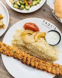 Fadi's Mediterranean Grill signature dishes Chicken Kabob
Hummus
Coriander Potatoes
